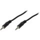 LogiLink Jack stereo 3,5mm (3pin) -> Jack stereo 3,5mm (3pin) M/M audio kábel 2m fekete