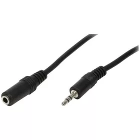   LogiLink Jack stereo 3,5mm (3pin) -> Jack stereo 3,5mm (3pin) M/F audio kábel hosszabbító 3m fekete