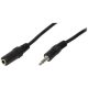 LogiLink Jack stereo 3,5mm (3pin) -> Jack stereo 3,5mm (3pin) M/F audio kábel hosszabbító 10m fekete