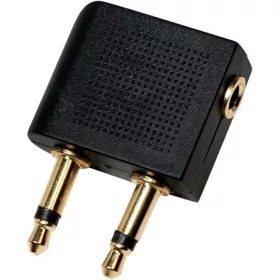   LogiLink 2db Jack 3,5mm -> 1db Jack stereo 3,5mm (3pin) M/F adapter fekete