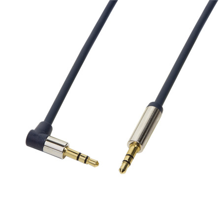 LogiLink KAB LogiLink CA11075 90° elforgatott apa/apa 3,5mm sztereo audio kábel - 0,75m