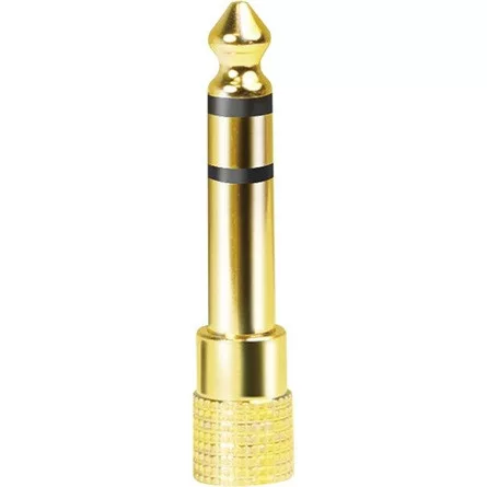 LogiLink Jack stereo 6,35mm (3pin) -> Jack stereo 3,5mm (3pin) M/F adapter arany