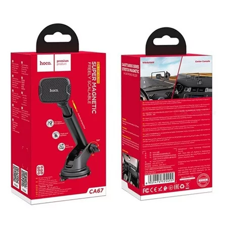 HOCO CA67 autós tartó műszerfalra, 360°, FEKETE