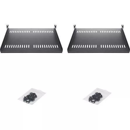 StarTech 2-PACK 1U RACK SHELF VENTED .