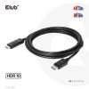 Club 3D ADA Club3D DisplayPort 1.4 to HDMI 4K120Hz or 8K60Hz HDR10 Cable M/M