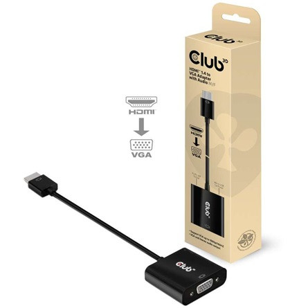 Club 3D ADA Club3D HDMI 1.4 to VGA Adapter with Audio M/F