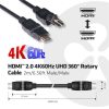 Club 3D KAB Club3D HDMI 2.0 4K60Hz UHD 360 Rotary kábel 2M/6.56ft  Male/Male