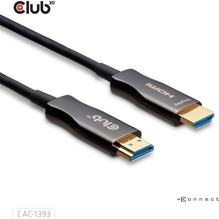 Club 3D Kábel - CAC-1393 (HDMI 2.1 Ultra High Speed, Hybrid AOC, 4K120Hz, 8K60Hz, 48Gbps, M/M, 50m)
