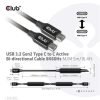 Club 3D KAB Club3D USB 3.2 Gen2 Type C to C Active Bi-directional Cable 8K60Hz M/M 5m/16.4ft