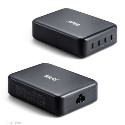 Club 3D HUB Club3D Travel Charger 240 Watt GaN technology, Four port USB Type-C, Power Delivery(PD) 3.1 and PPS Support