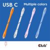 Club 3D Kábel - CAC-3000 (USB-C, PD 240W, 20Gbps, 4K60Hz, 2m, narancs)