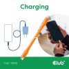 Club 3D Kábel - CAC-3000 (USB-C, PD 240W, 20Gbps, 4K60Hz, 2m, narancs)