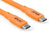 Club 3D Kábel - CAC-3000 (USB-C, PD 240W, 20Gbps, 4K60Hz, 2m, narancs)