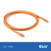 Club 3D Kábel - CAC-3000 (USB-C, PD 240W, 20Gbps, 4K60Hz, 2m, narancs)