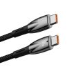 Baseus ACC Baseus Glimmer Series Fast Charging Data Cable Type-C to Type-C 100W 2m gyorstöltő adatkábel, fekete