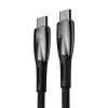 Baseus ACC Baseus Glimmer Series Fast Charging Data Cable Type-C to Type-C 100W 2m gyorstöltő adatkábel, fekete