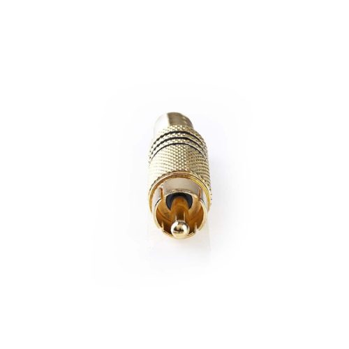 Nedis CAGP24900BK RCA csatlakozó, 10 db, Egyenes, Aranyozott,  Forrasztható, Kábel bemeneti átmérő: 7,0 mm, Fém