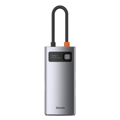 Baseus HUB Baseus Metal Gleam 4-in-1 Multifunctional USB Type-C HUB dokkoló állomás, szürke