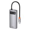 Baseus HUB Baseus Metal Gleam 4-in-1 Multifunctional USB Type-C HUB dokkoló állomás, szürke