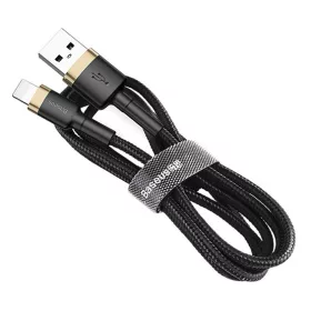   Baseus Cafule USB Type-A – iPhone, 2.4A gyorstöltő adatkábel, 1m, arany/fekete
