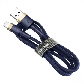   Baseus Cafule USB Type-A – iPhone, 2.4A gyorstöltő adatkábel, 1m, arany/kék