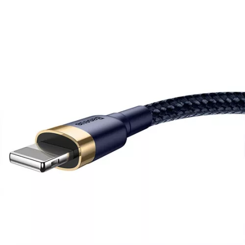 Baseus Cafule USB Type-A – iPhone, 2.4A gyorstöltő adatkábel, 1m, arany/kék