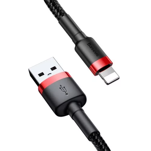 Baseus ACC Baseus Cafule USB Type-A – iPhone, 1.5A töltőkábel, 2m, fekete/piros