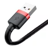 Baseus ACC Baseus Cafule USB Type-A – iPhone, 1.5A töltőkábel, 2m, fekete/piros