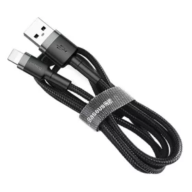   Baseus Cafule USB Type-A – iPhone, 1.5A töltőkábel, 2m, szürke/fekete