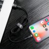 Baseus Cafule USB Type-A – iPhone, 1.5A töltőkábel, 2m, szürke/fekete