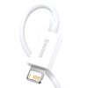 Baseus ACC Baseus Superior Series Fast Charging Data Cable USB to iPhone 2.4A 1m gyorstöltő adatkábel, fehér