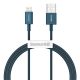 Baseus ACC Baseus Superior Series Fast Charging Data Cable USB to iPhone 2.4A 1m gyorstöltő adatkábel, kék