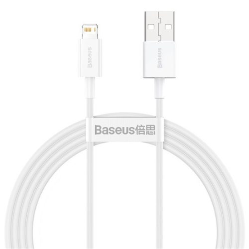 Baseus ACC Baseus Superior USB Type-A – iPhone, 2.4A gyorstöltő adatkábel, 1.5m, fehér