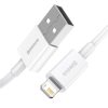 Baseus ACC Baseus Superior USB Type-A – iPhone, 2.4A gyorstöltő adatkábel, 1.5m, fehér