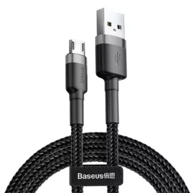   Baseus Cafule USB Type-A – Micro USB, 2.4A gyorstöltő adatkábel, 1m, szürke/fekete