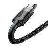 Baseus Cafule USB Type-A – Micro USB, 1.5A, töltőkábel, 2m, szürke/fekete