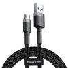 Baseus Cafule USB Type-A – Micro USB, 2A töltőkábel, 3m, szürke/fekete