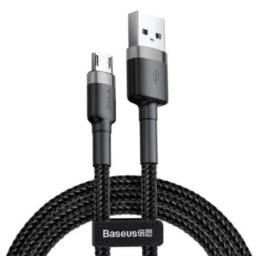Baseus Cafule USB Type-A – Micro USB, 2A töltőkábel, 3m, szürke/fekete