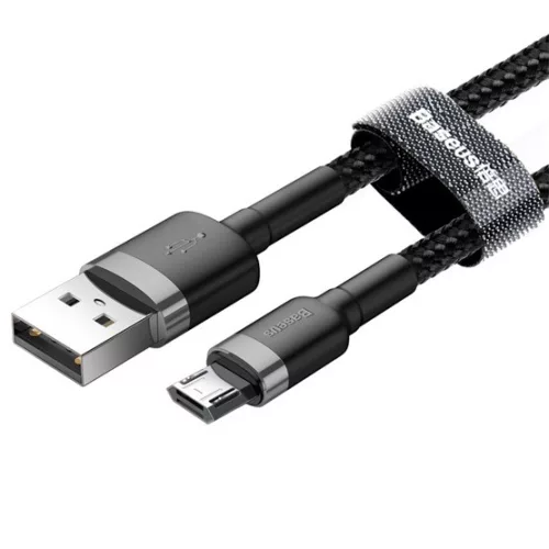 Baseus Cafule USB Type-A – Micro USB, 2A töltőkábel, 3m, szürke/fekete