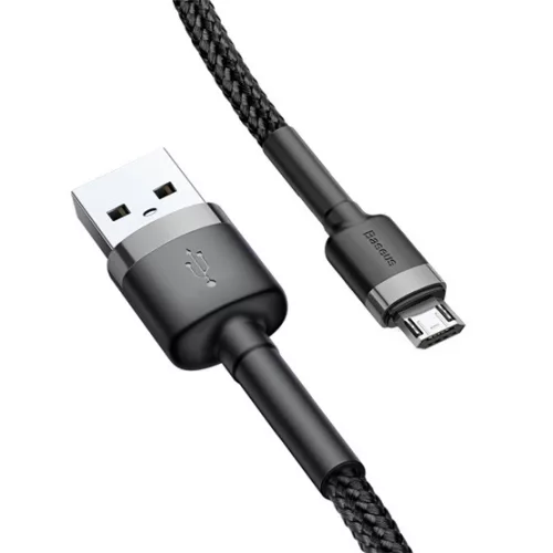 Baseus Cafule USB Type-A – Micro USB, 2A töltőkábel, 3m, szürke/fekete