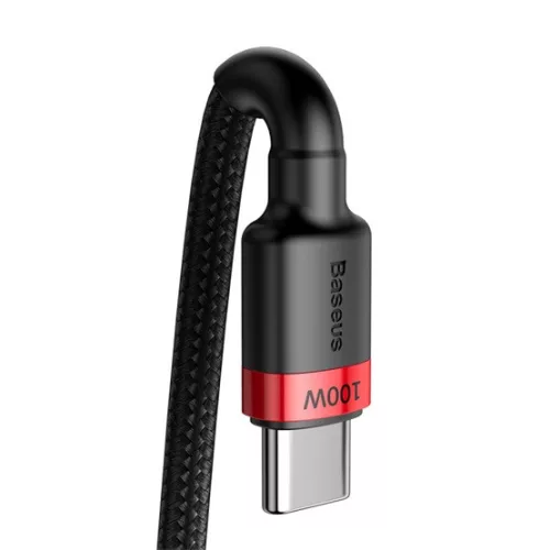 Baseus ACC Baseus Cafule USB Type-C, 100W gyorstöltő adatkábel, 2m, fekete/piros