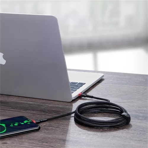 Baseus ACC Baseus Cafule USB Type-C, 100W gyorstöltő adatkábel, 2m, fekete/piros