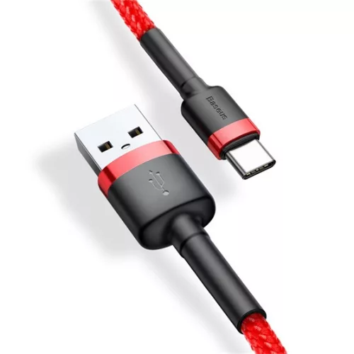 Baseus ACC Baseus Cafule USB Type-A – USB Type-C, 18W gyorstöltő adatkábel, 1m, piros