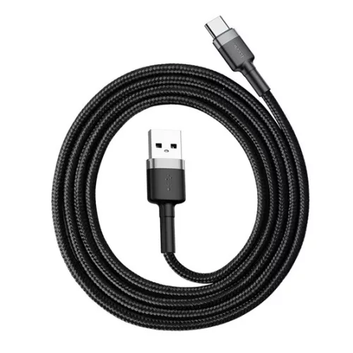 Baseus ACC Baseus Cafule USB for Type-C 3A 1m gyorstöltő adatkábel, szürke/fekete