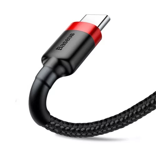 Baseus ACC Baseus Cafule USB Type-A – USB Type-C, 10W gyorstöltő adatkábel, 2m, fekete/piros