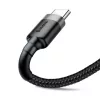 Baseus ACC Baseus Cafule USB Type-A – USB Type-C, 10W gyorstöltő adatkábel, 2m, fekete/szürke