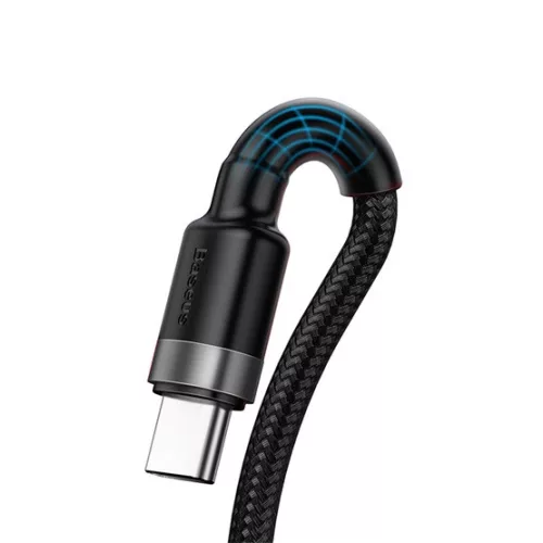 Baseus Cafule HW USB Type-A – USB Type-C, 40W gyorstöltő adatkábel, 1m, szürke/fekete
