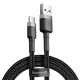 Baseus Cafule USB Type-A – USB Type-C, 2A töltőkábel, 3m, szürke/fekete