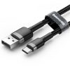 Baseus Cafule USB Type-A – USB Type-C, 2A töltőkábel, 3m, szürke/fekete