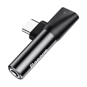   Baseus L41 USB Type-C – USB Type-C/3,5 mm jack audió és táp adapter, fekete